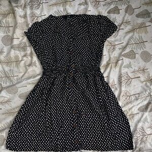 Polka Dot Black Dress